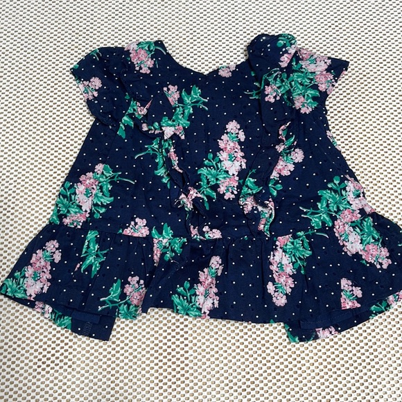 Janie and Jack Blue Floral Dress - Sz 2T - Picture 1 of 6